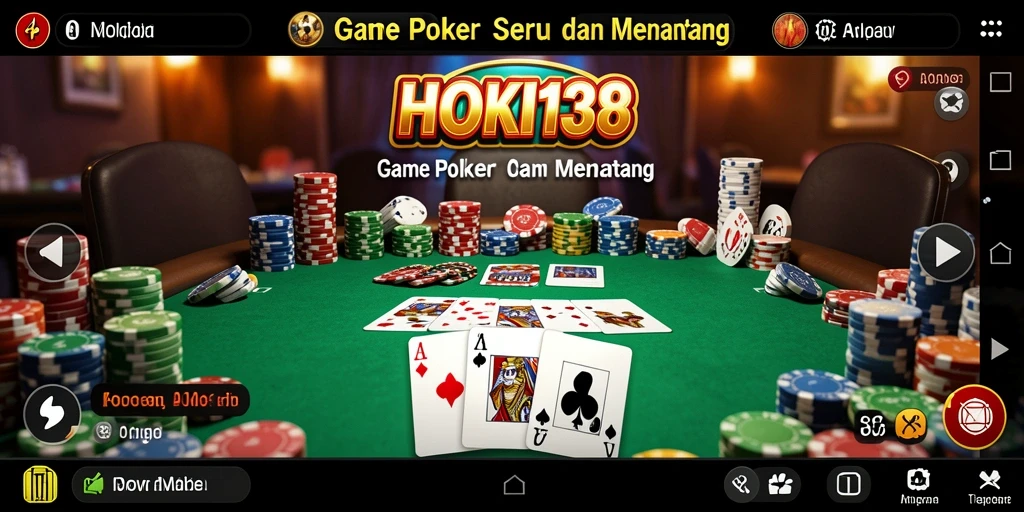 Tampilan permainan poker yang menarik dan menantang di HOKI138.