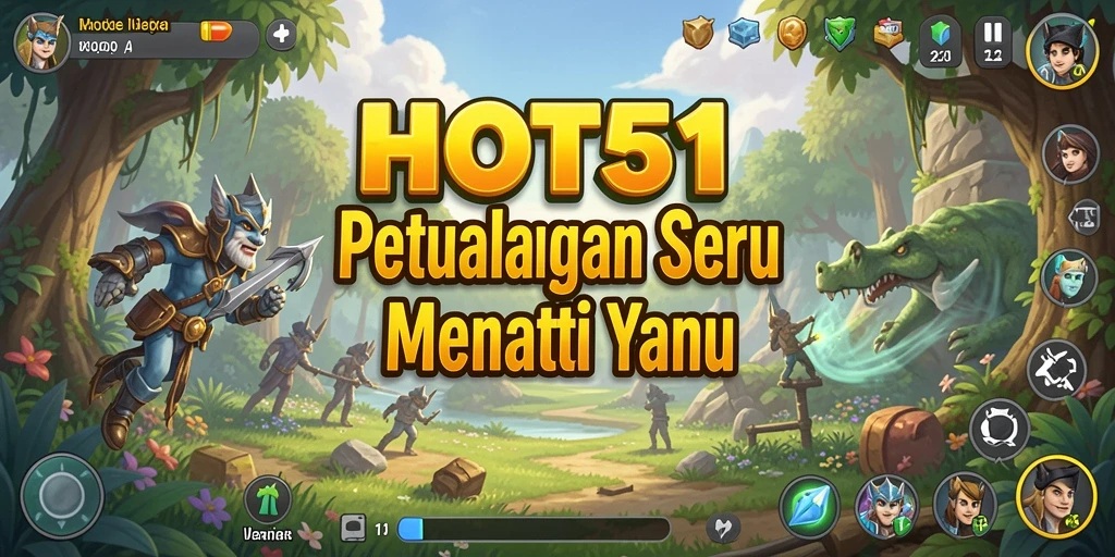 Tampilan gameplay yang menarik dalam petualangan HOT51.