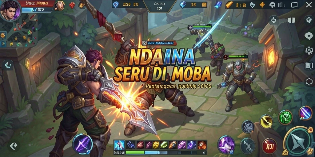 Gameplay seru INDAAA di arena MOBA yang menegangkan.