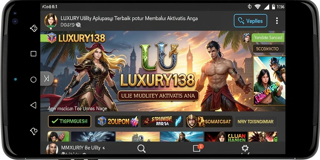 Tampilan utama LUXURY138 dengan fitur-fitur Utility yang menarik.