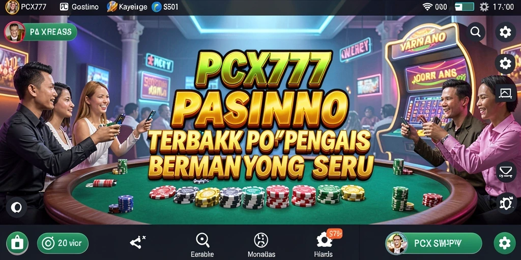 Screenshot gameplay PCX777 yang menampilkan suasana kasino yang mendebarkan.